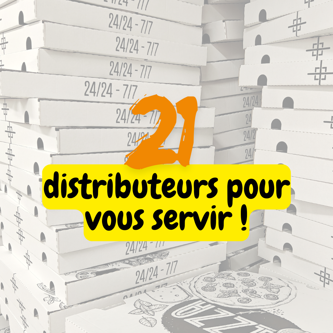 21 distributeurs instant pizz